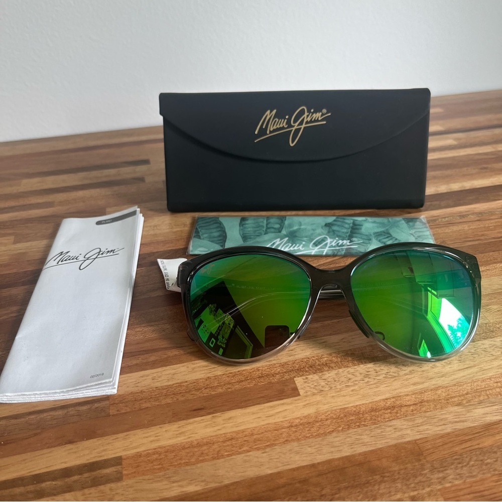NWT Maui Jim Olu Olu STG-GM mirror Cateye Sunglasses